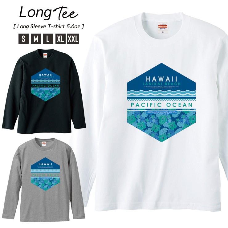 Tシャツ メンズ ロンt 長袖 ユニセックス クルーネック Uネック ハワイ ビーチ ロゴ パーム 花 夏 Pacific Ocean おしゃれ Longt8146 301 通販 Yahoo ショッピング