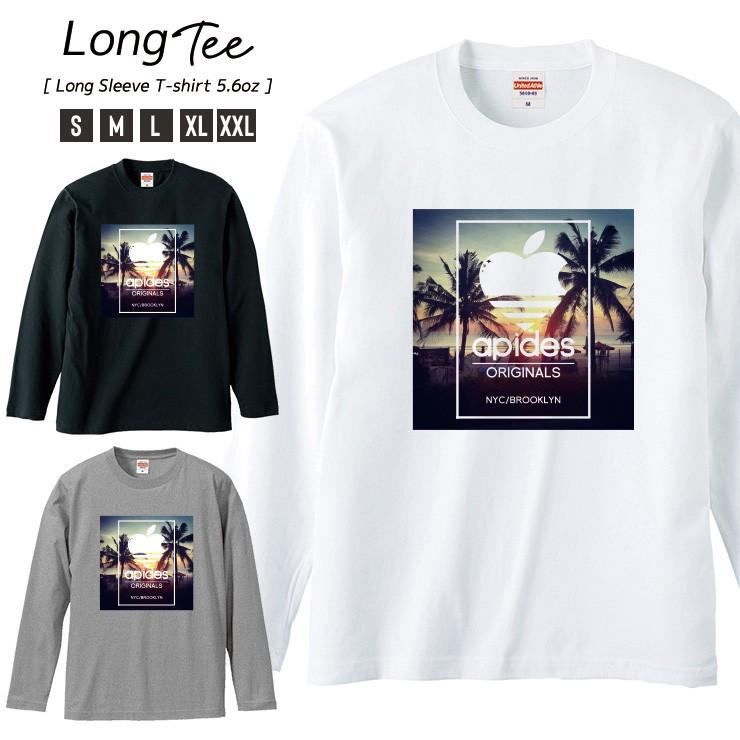Tシャツ メンズ ロンt 長袖 ユニセックス クルーネック Uネック アピデス ブランド ロゴ 白 黒 グレー ハワイ ビーチ ボタニカル ヤシの木 Longtapides09 301 通販 Yahoo ショッピング