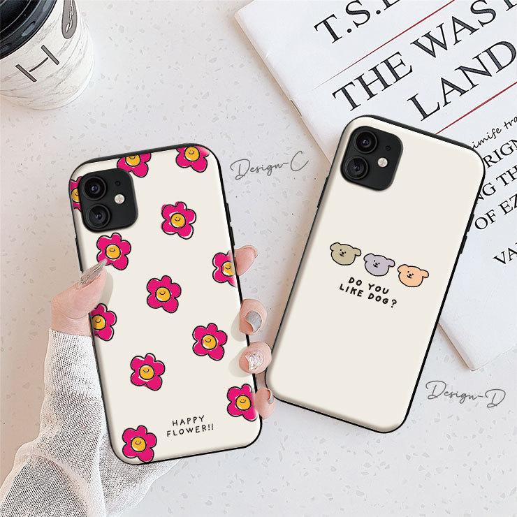 スマホケース Iphone12 ケース Iphone12pro 11 Pro Max Iphonexr 耐衝撃 背面icカード収納 韓国 手書き風 花 犬 曇 ゆるい イラスト Slide 301 通販 Yahoo ショッピング