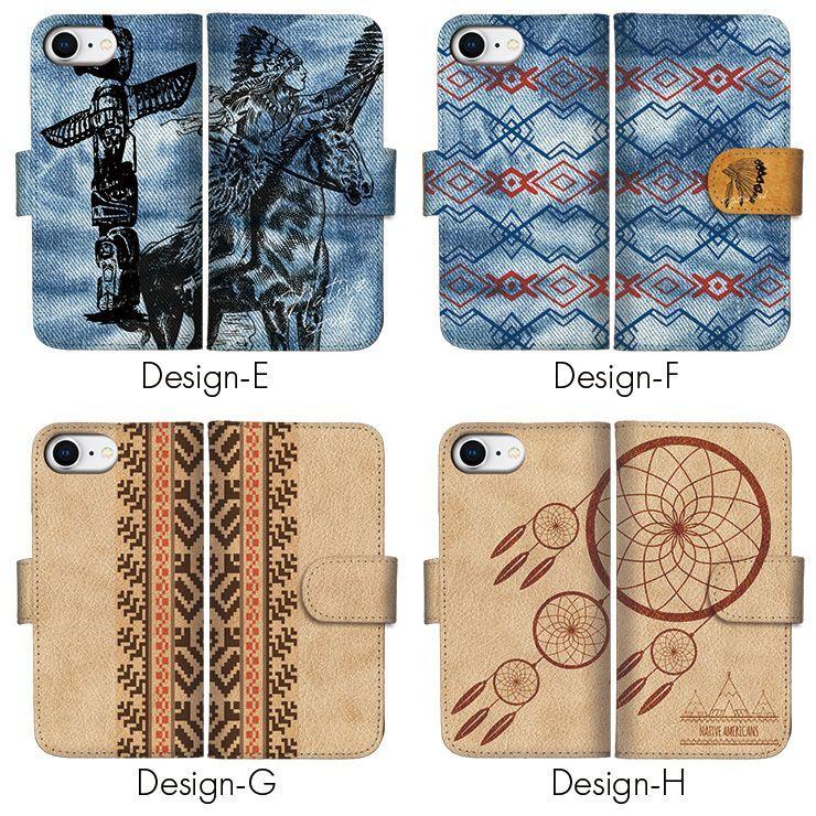 AQUOS R9 R8 ケース手帳型 wish5 sense7 オルテガ 民族 ネイティブ