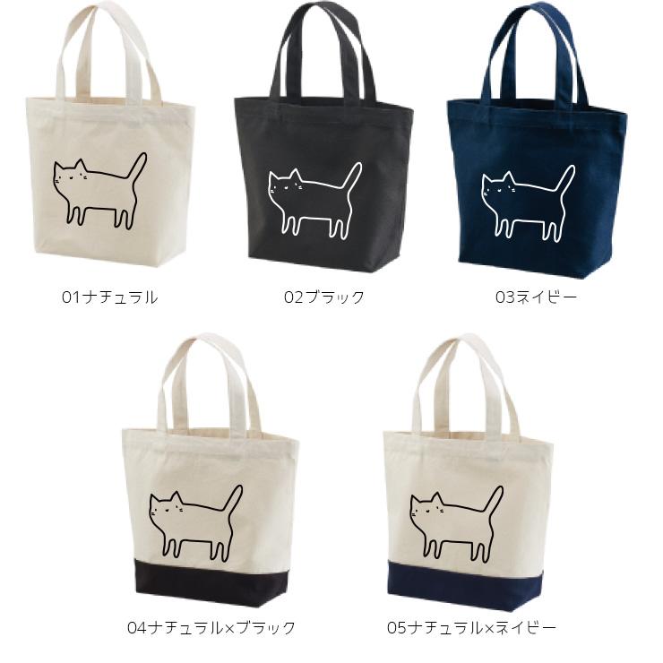 ミニトートバッグ コンビニ エコバッグ キャンバス ランチバッグ ネコ