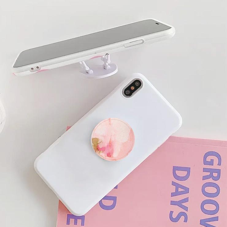 スマホグリップ 韓国 おしゃれ かわいい シンプル 水彩 綺麗