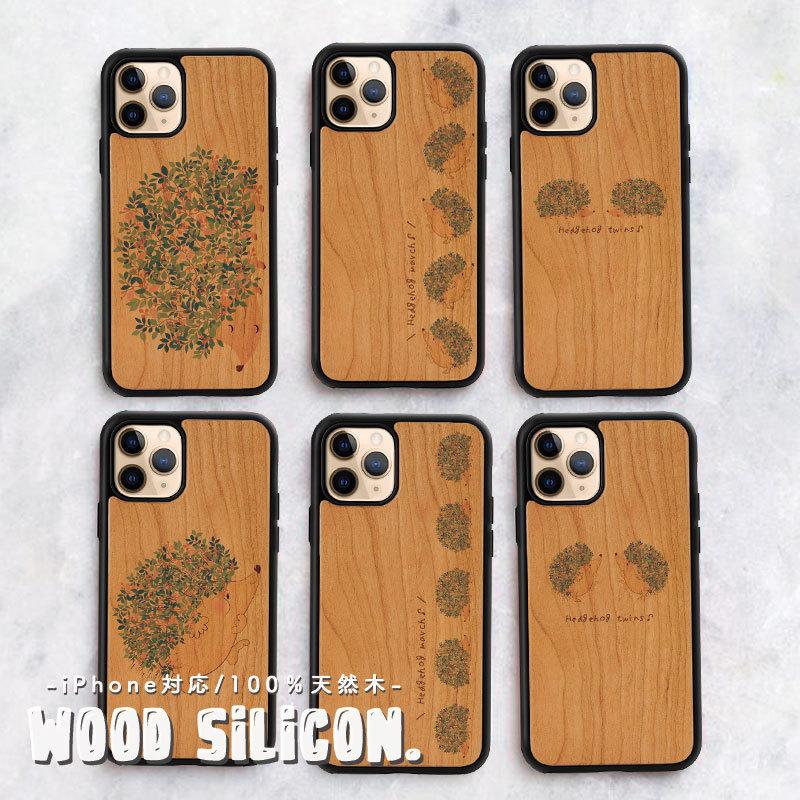 iPhone16 ケース 木 木目 木製 iPhone16Pro Max 15Pro シリコン 天然木