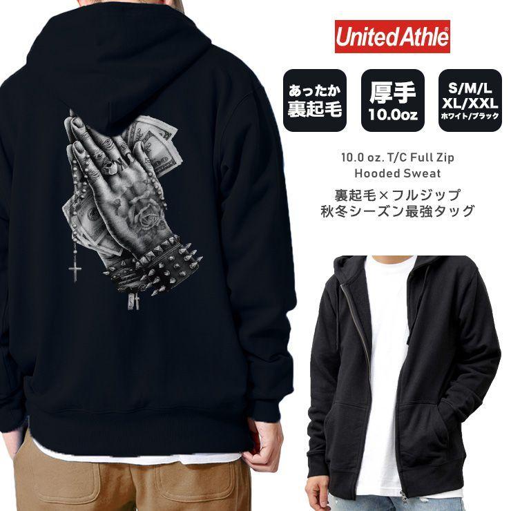 パーカー メンズ 厚手 パーカ ジップアップパーカー 裏起毛 長袖 バックプリント おしゃれ ギャング タトゥー ドル お金 手 ハンド Zip Backdp9567 301 通販 Yahoo ショッピング