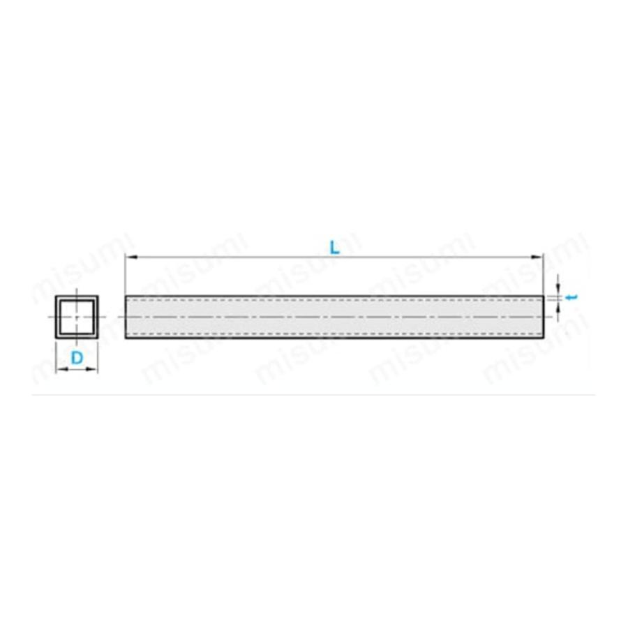 SS400 角パイプ　黒　2.3×40×40×500 |  | 01