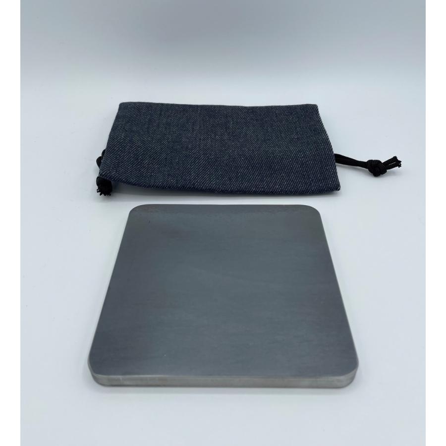 ソロキャンプ9mm極厚バーベキューBBQ鉄板エスビットポケットストーブ用　ソロ鉄板９mm×120mm×120mm　 | 