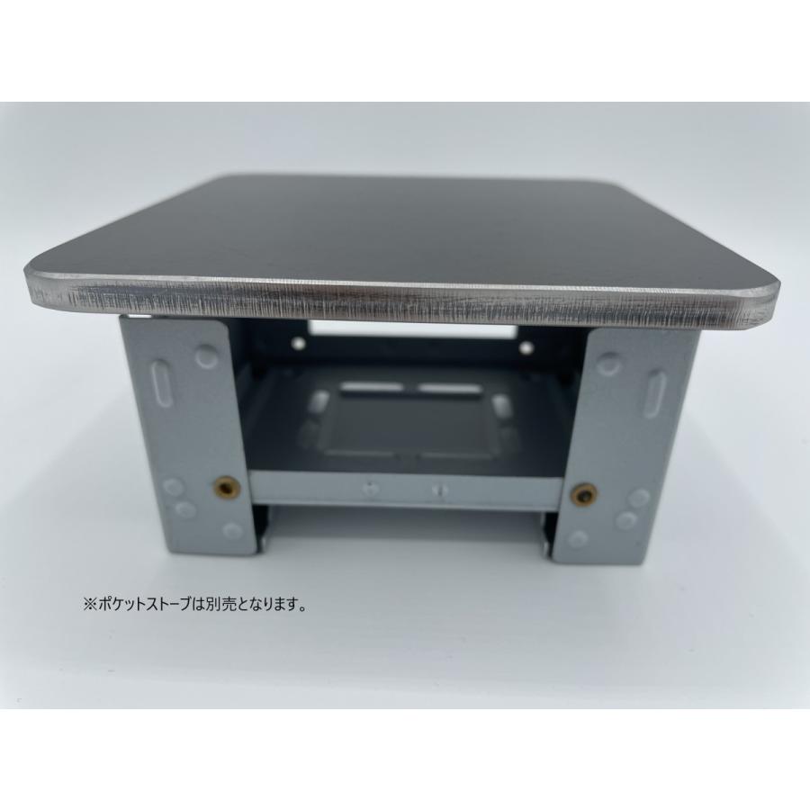 ソロキャンプ9mm極厚バーベキューBBQ鉄板エスビットポケットストーブ用　ソロ鉄板９mm×120mm×120mm　 |  | 03