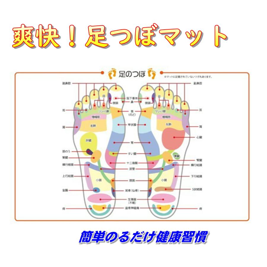 足ツボマット 足つぼ むくみ 冷え性 血行促進 体質改善 あしつぼ デスクワーク マッサージ 足裏 マッサージ器 健康/爽快気持ちイ〜足つぼマットHAC3312 |  | 02