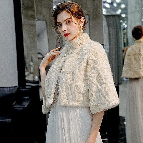 秋冬 防寒ボレロ コート かわいいボレロ 結婚式 ボレロ フォーマル パーティードレスにぴったり お呼ばれ マント