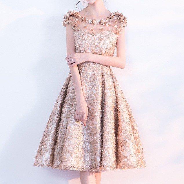 大きな取引 可愛い花びら 花嫁ミニドレス 秋冬新作 可愛いミニドレス プリンセスhs33 露背 ノースリーブ 着痩せ パーティドレス 花嫁二次会 パーティドレス サイズ S Social And Co Fr