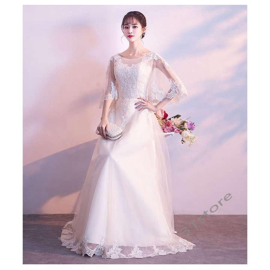 新規購入 イブニングドレスワンピース花嫁コングドレスマキシ丈シースルーレースフレアラウンドネック花柄細身上品お呼ばれ食事会披露宴 配送員設置送料無料 Bio Ind In