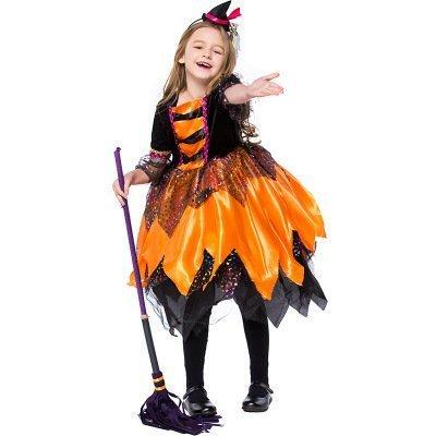 ハロウィン かぼちゃコスプレ 魔女 ハロウィン かぼちゃ衣装 魔女 悪魔 女の子 衣装 子供用 仮装 キッズ コスプレ コスチューム 衣装 Z9blrx140w Talneigre Si