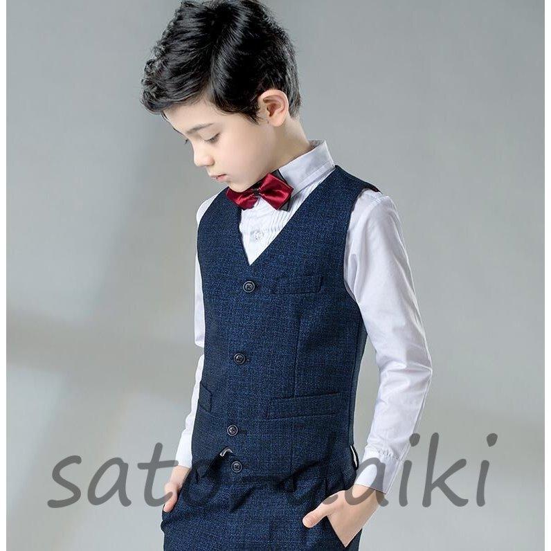 1周年記念イベントが 子供服 男の子スーツ 4点セット シャツ パンツ