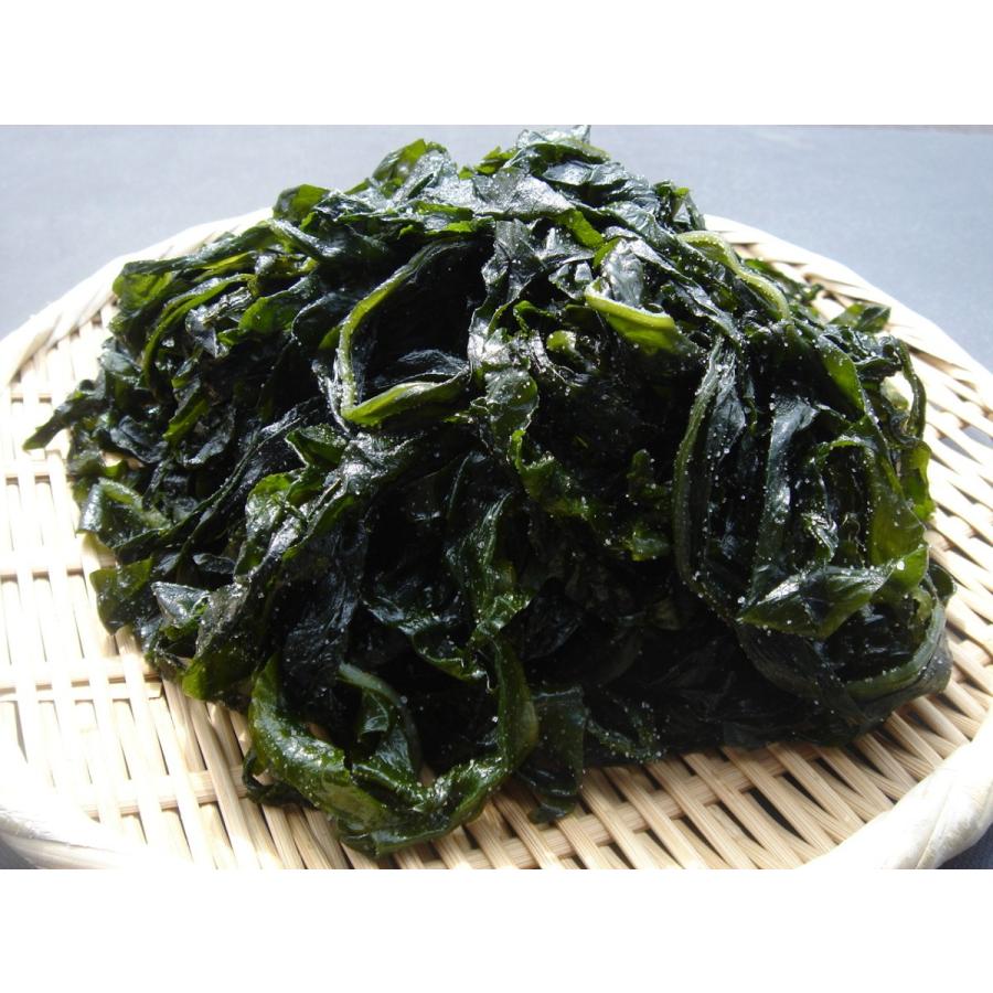 岩手県三陸産100％ 湯通し塩蔵わかめ／生わかめ 500g : 国産乾物専門