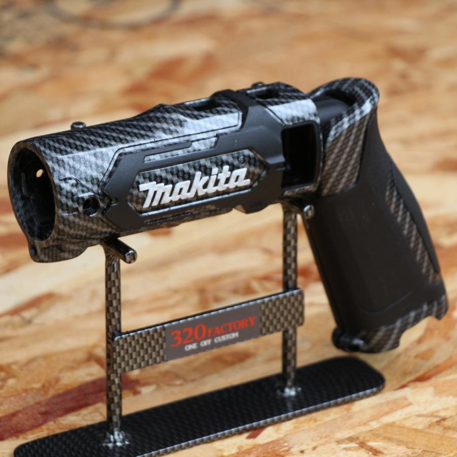 makita改 DF012-G-CB02-B1 カーボン綾織 マキタ ペンインパクトドリル ドライバー カスタムハウジング 外装|320factory|03