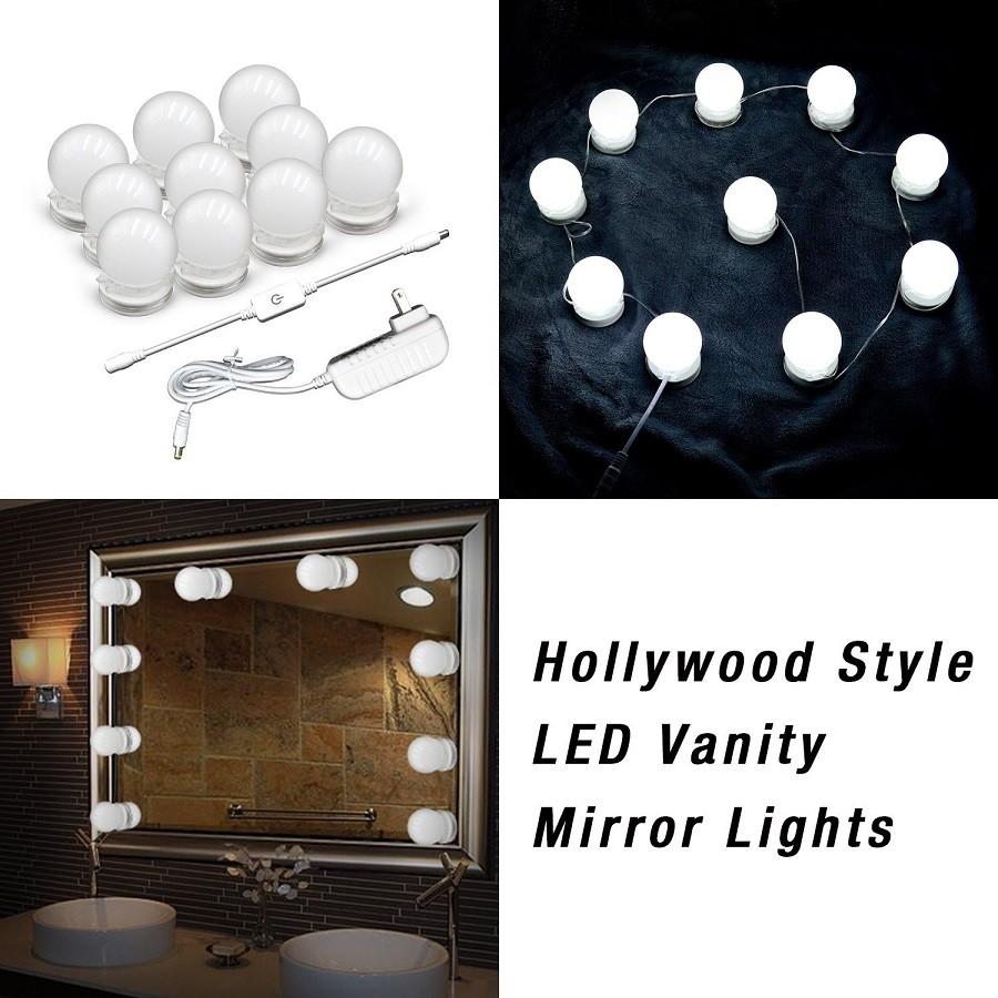 簡単にdiy 女優ミラー 10led ハリウッドスタイル Ledバニティミラーライトキット メイクアップ Ledライト 照明洗面台 化粧台 Me 1802 3factoryヤフー店 通販 Yahoo ショッピング