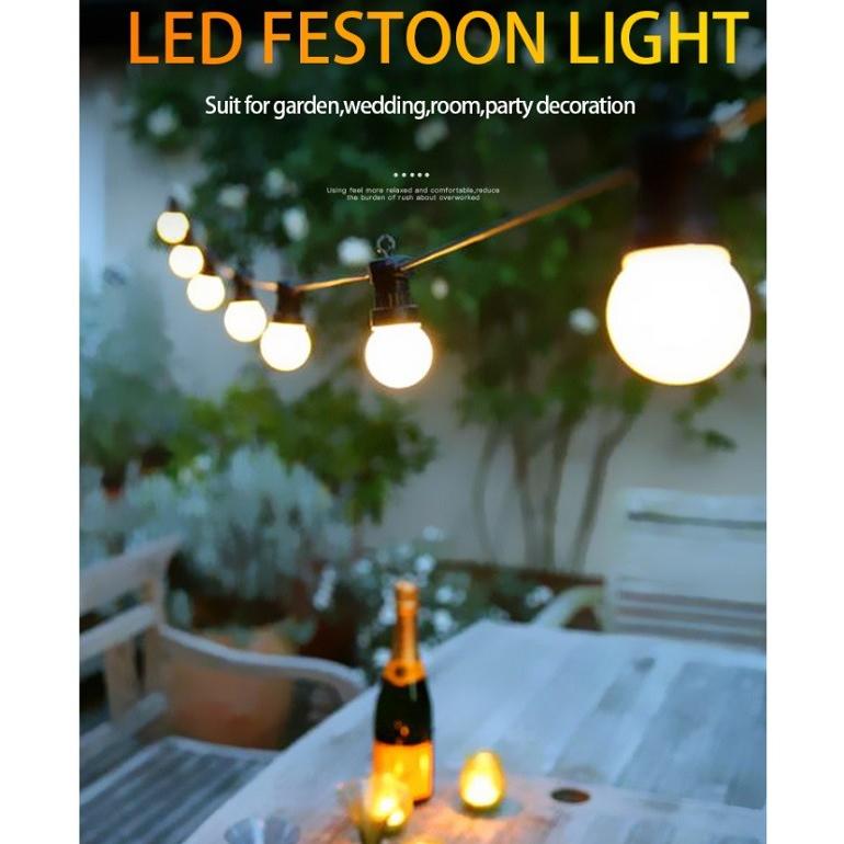 大人気 防水 明るい 10灯 8m 30m延長 ブラック ホワイトボールタイプ G50 Ledストリングライト 100v ガーデンライト Led照明 Sp 002bw 10 320factoryヤフー店 通販 Yahoo ショッピング