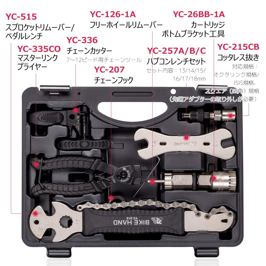 BIKE HAND 自転車 工具セット 22点 シマノ対応 整備 修理 ツールキット 