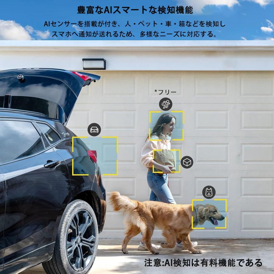 最大500万高画素 ・遠距離も超精細・永久に無料クラウド】 ieGeek 防犯