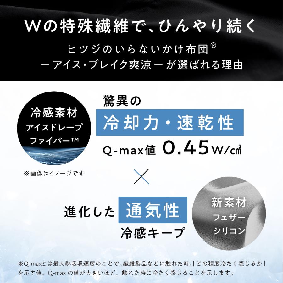 冷感 掛け布団 ダブル ヒツジのいらないかけ布団 - アイス・ブレイク 爽涼 - ひんやり 夏 軽量 洗える 肌掛け布団 夏用掛け布団 ヒツジのいらない枕_2