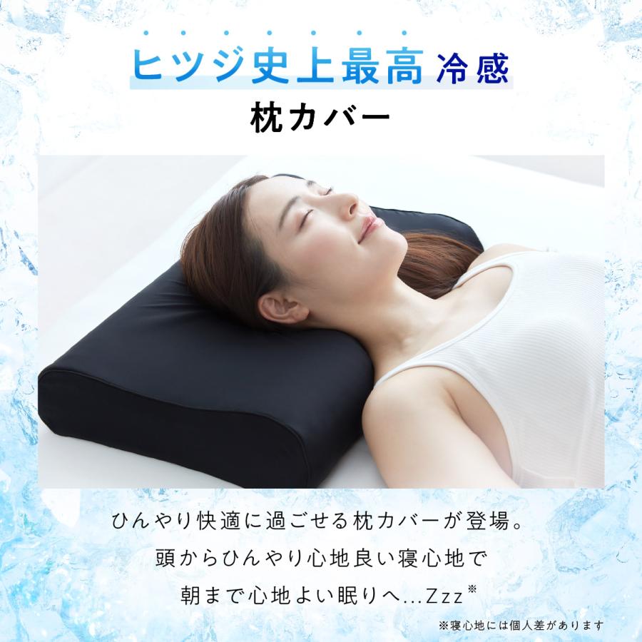 ヒツジのいらない枕 枕カバー 接触冷感 アイス・ブレイク 爽涼 極柔