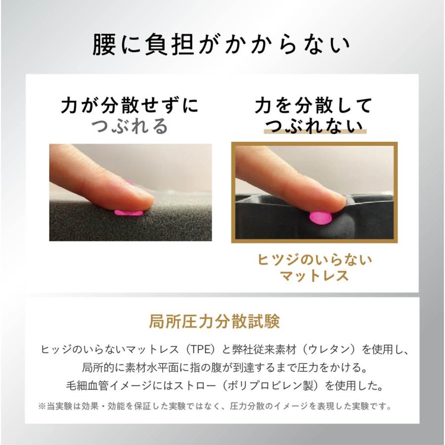 ヒツジのいらない枕 高反発マットレス 硬め シングル カバー付き