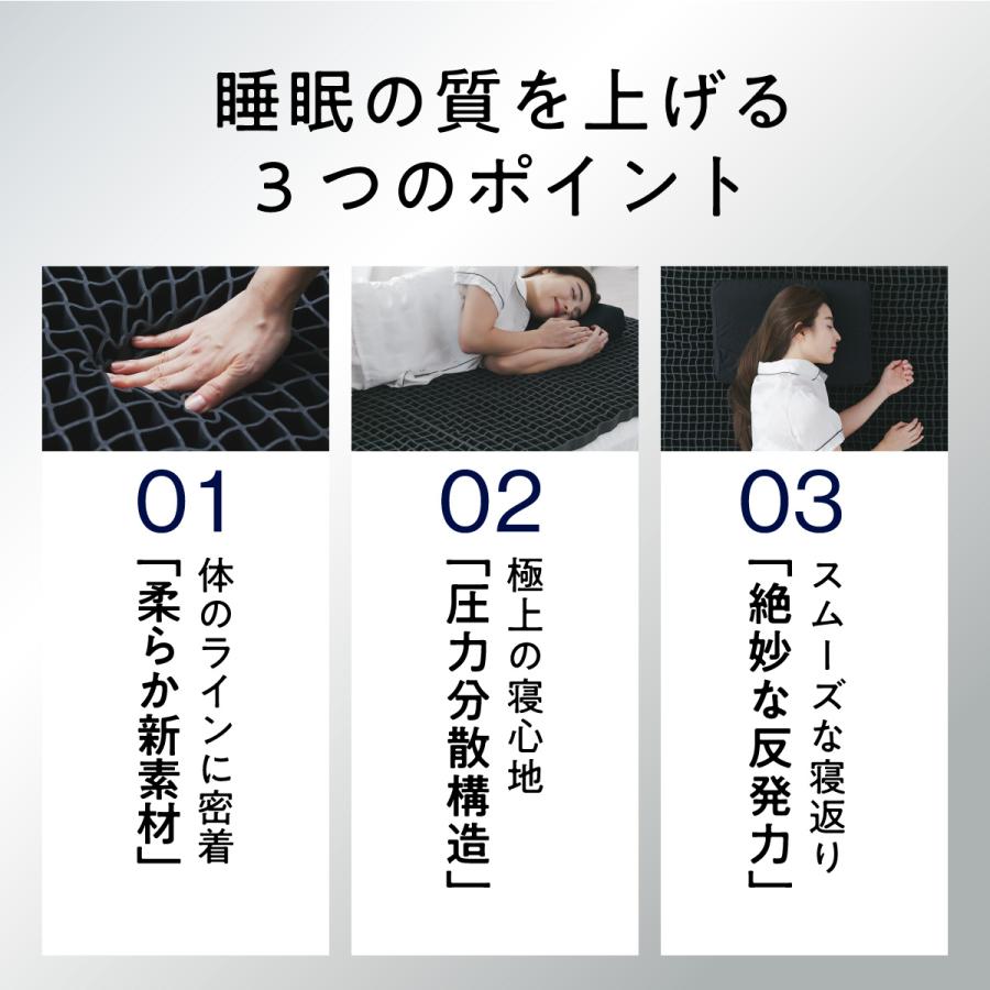 ヒツジのいらない枕 マットレストッパー 高反発 ダブル カバー付 TPE