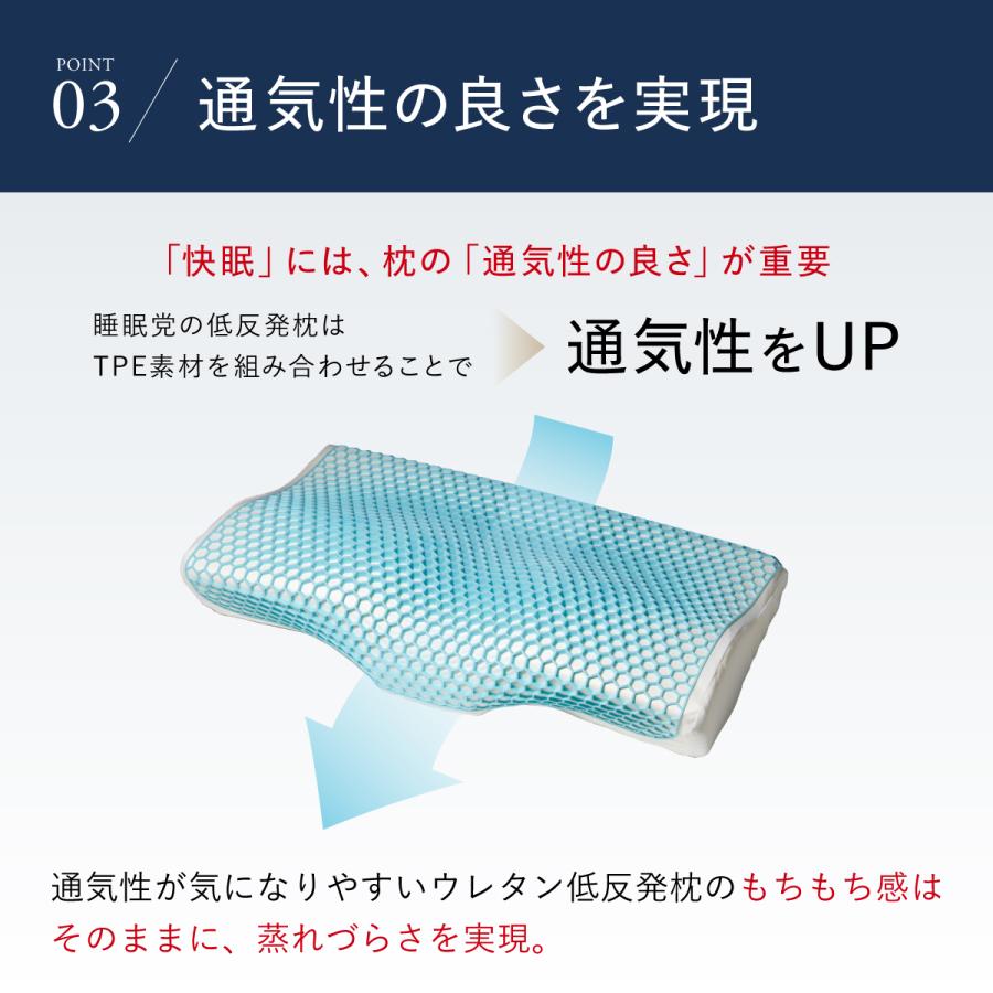 睡眠党 枕 低反発 低反発枕 首が痛くならない 無重力枕 仰向け 横向き