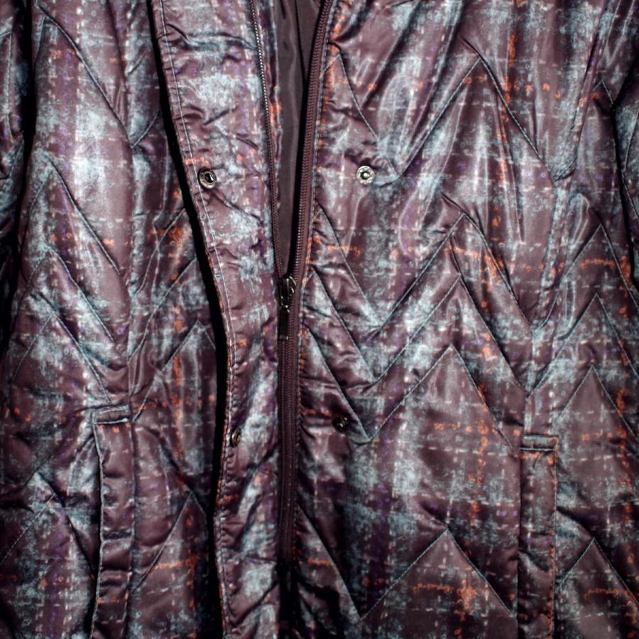 デザイン四角柄フートファー付中わたコート |  | 02