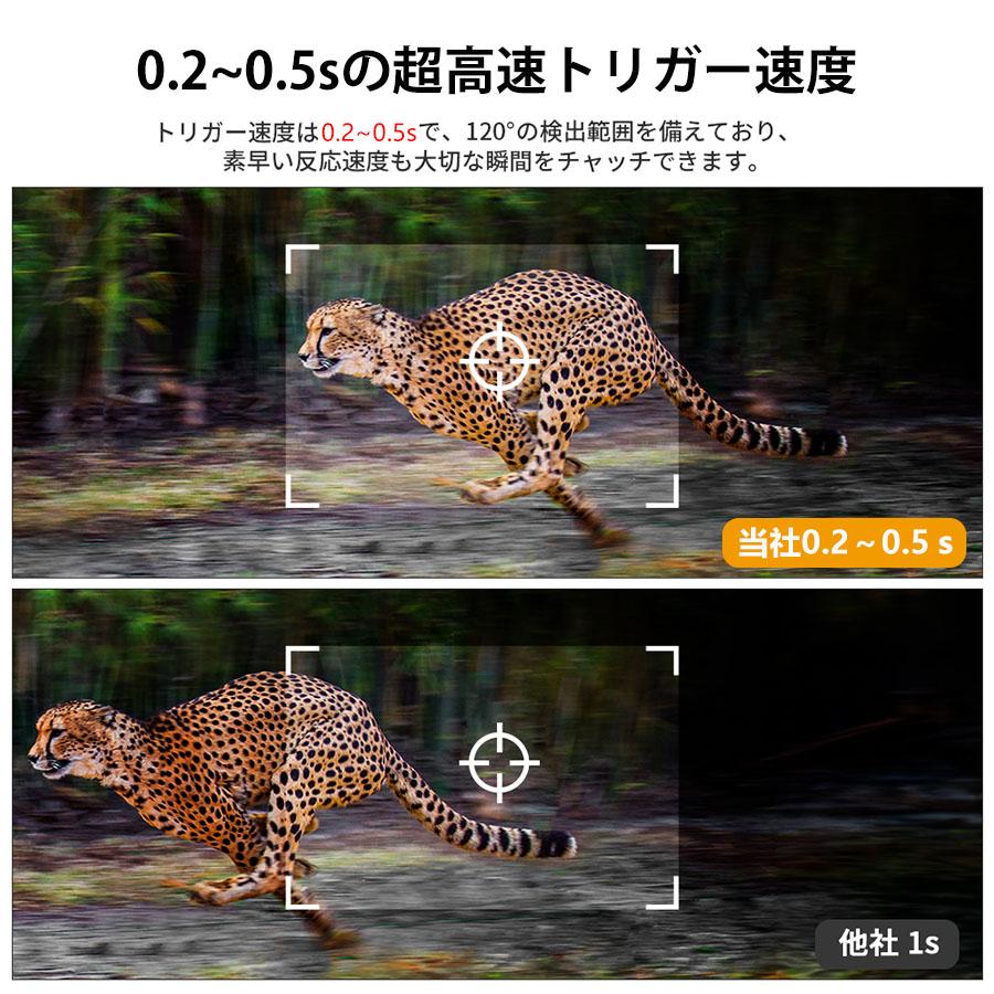 超高速トリガー】 防犯カメラ 屋外 トレイルカメラ 野外 熊 獣害