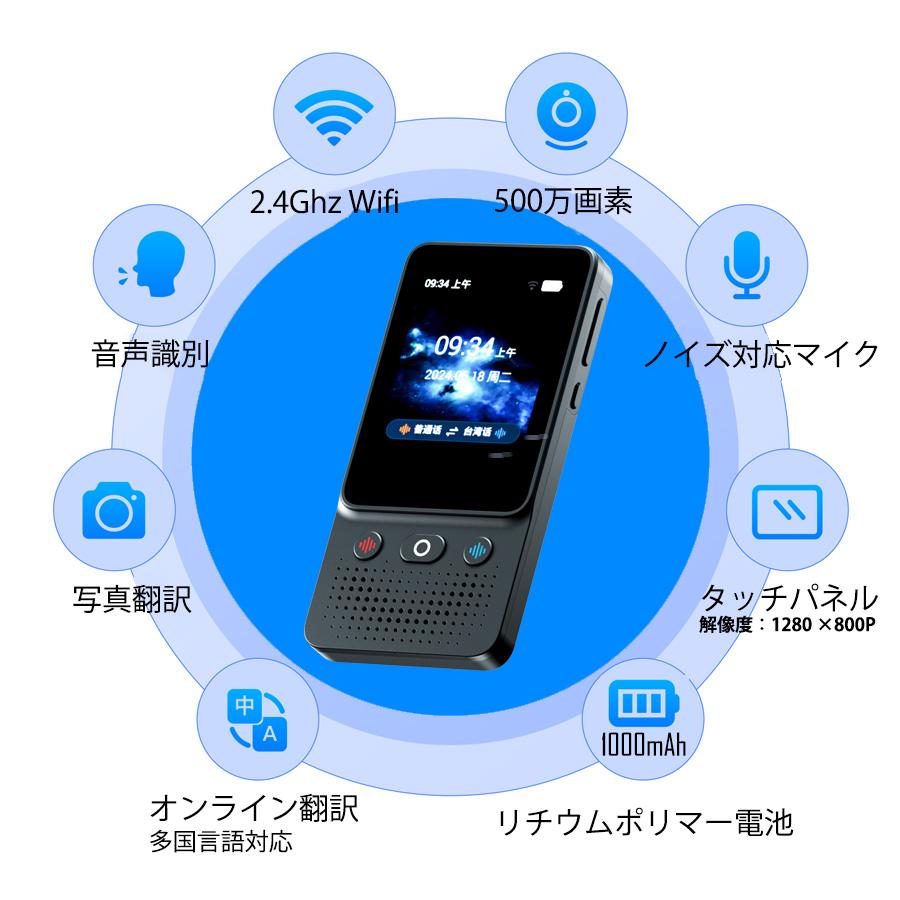 翻訳機 138言語対応 音声翻訳 画像翻訳 写真翻訳 オフライン 海外旅行