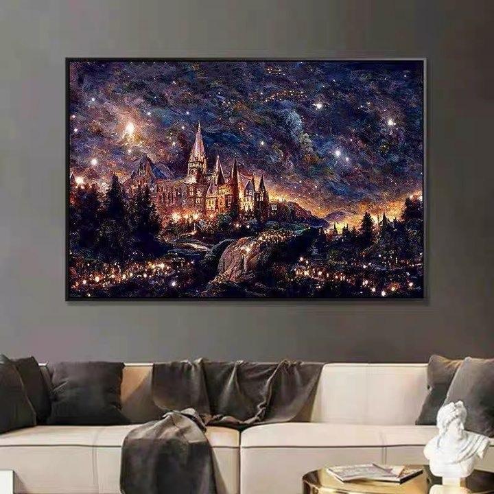 ★専用★ダイヤモンドアート お城と月 夜空　30cmX40cm ダイヤモンドアート 星空 お城 DIY 手芸キット ビーズアート 初心者