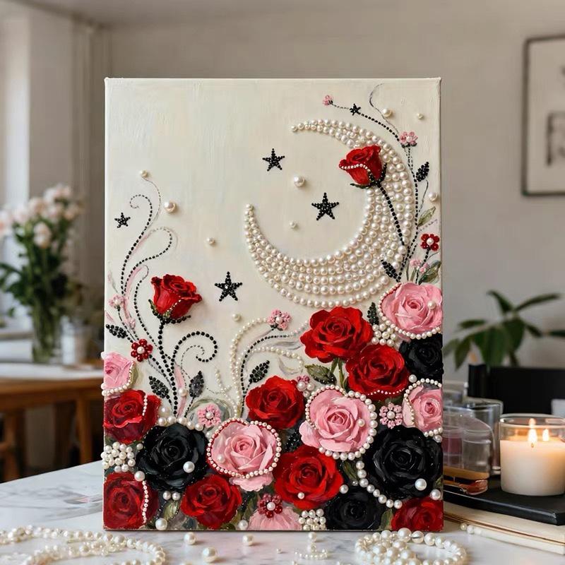 新登場】 パールアート ダイヤモンドアート 手芸キット バラ ローズ