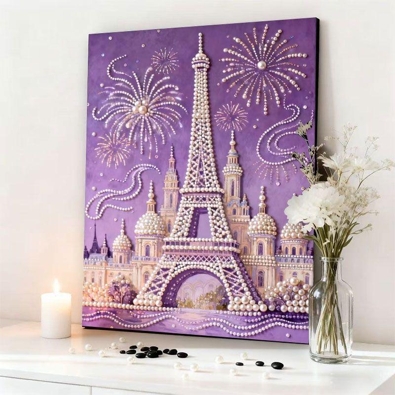 新登場】 パールアート ダイヤモンドアート 手芸キットエッフェル塔