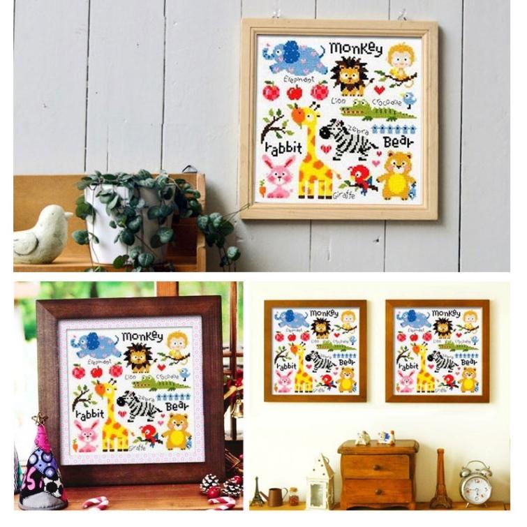 クロスステッチ 刺繍キット 楽しい動物園 アニマルワールド 手芸 初心者 子供 はじめ 大人 やり方 可愛い 簡単 刺繍糸 布図案印刷 送料無料 Cxy33 三四郎市場 通販 Yahoo ショッピング