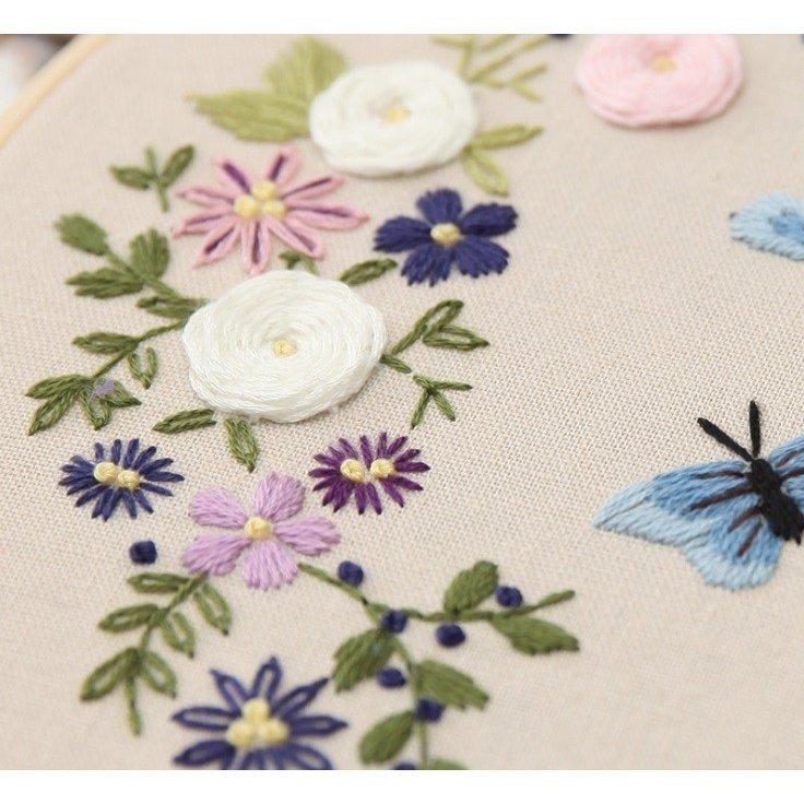 刺繍キット クロスステッチ 図案 手芸キット Diy サンプラー 刺繍枠 刺しゅうツール付き 初心者 簡単 やり方 立体パンジーの花柄 手作り Cxy38 三四郎市場 通販 Yahoo ショッピング