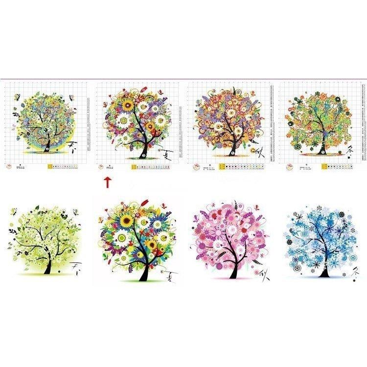 クロスステッチ 刺繍キット 春夏秋冬 四季 送料無料 図案印刷 やり方 風景画 自然 樹 木 花 植物 壁アート 飾り 居間 リビング 雰囲気転換 初心者 おしゃれ Mc1028 三四郎市場 通販 Yahoo ショッピング