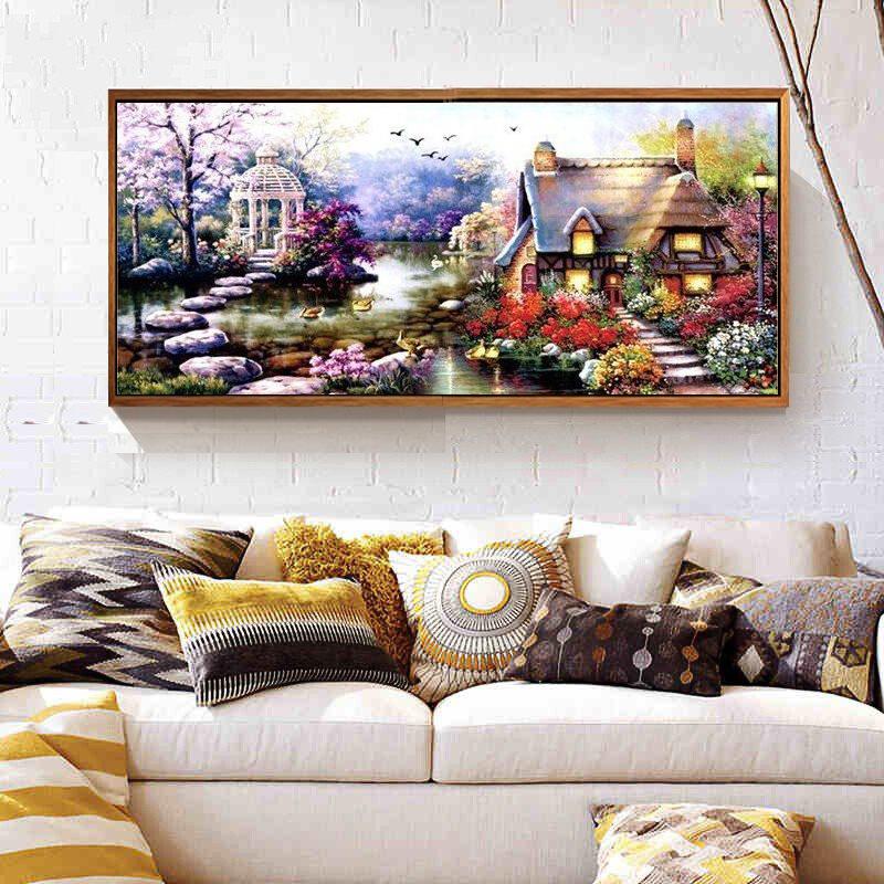 激安挑戦/厳選品質】 クロスステッチ キット 北欧 桃源郷 夢の家