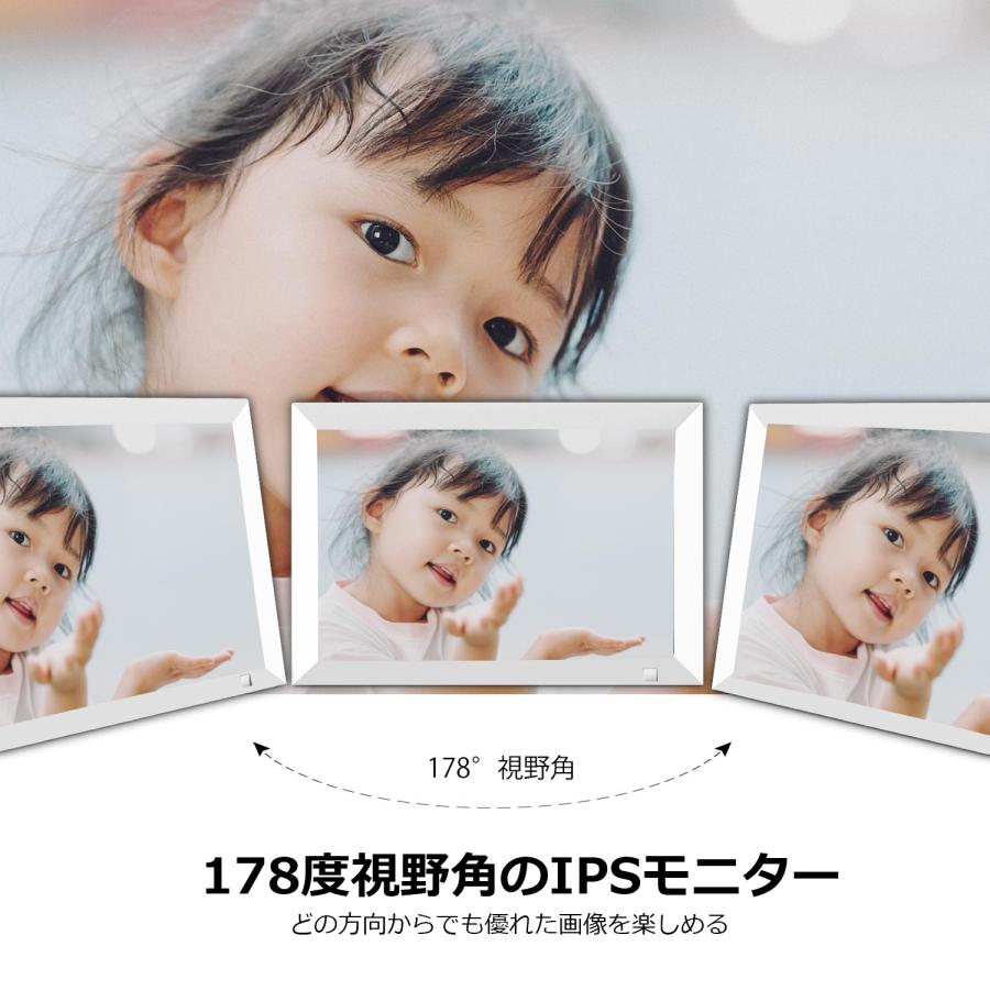 レビュー特典】Moonka デジタルフォトフレーム 10.1インチ wifi 人感