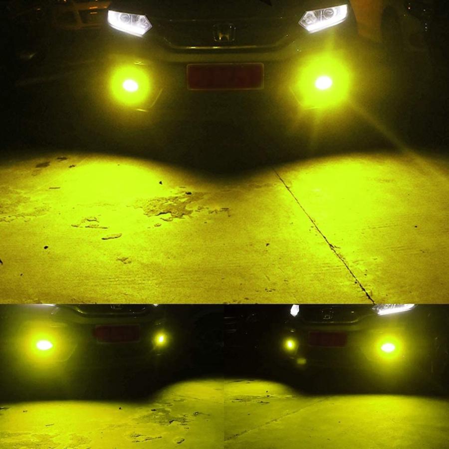 LEDフォグライト PSX24W イエロー フォグランプ バルブ 3000K DC12V車専用 無極性 高輝度1600lm 360°発光 純正交換 車検対応 2個入り トヨタＺN6｜34618｜09