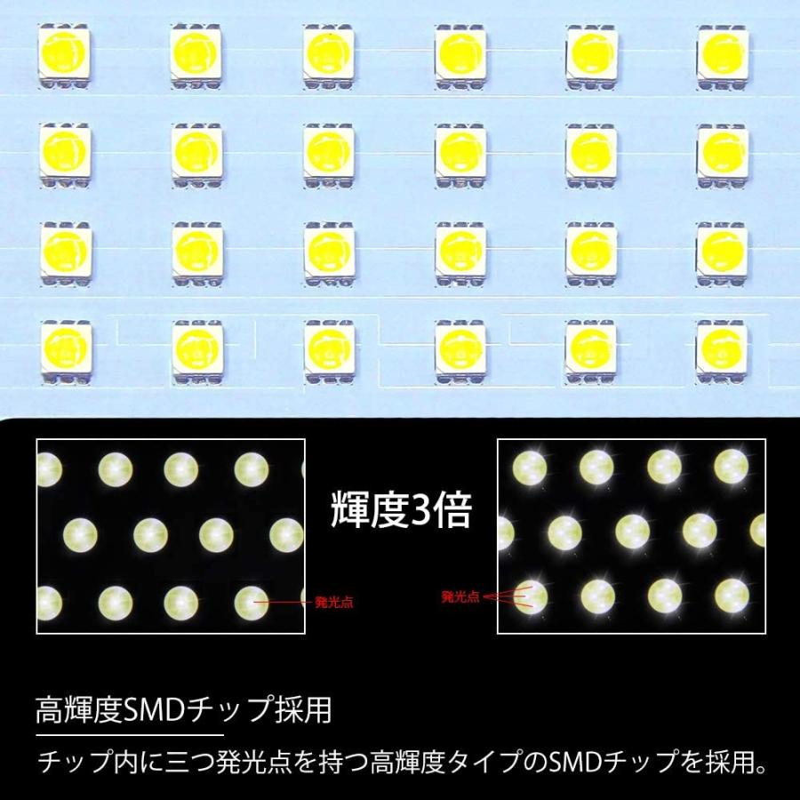 LEDルームランプ LEDバルブ 新型 カローラ セダン ツーリング WXB 爆光 ホワイト 6000K 専用設計 全グレード対応 カスタムパーツ 取付簡単 1年保証 送料無料｜34618｜03