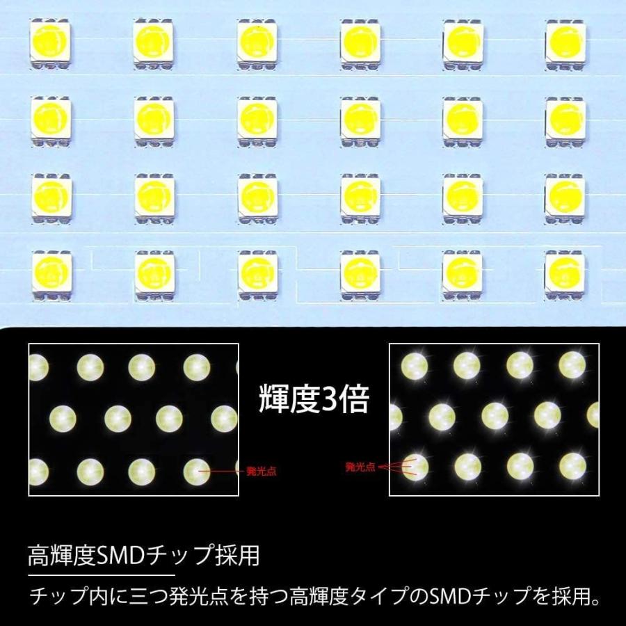 LEDルームランプ  デイズ ルークス ekワゴン ekクロス ekスペース ekクロススペース ホワイト 6000K 爆光 室内灯 内装パーツ 専用設計 加工不要 取付簡単 LED｜34618｜04