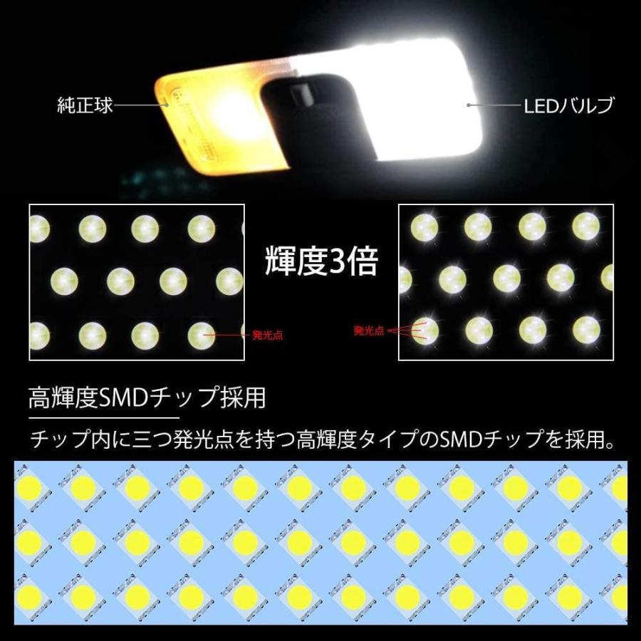 LEDバルブ タフト ルームランプ LA900S/LA910S ダイハツ カスタムパーツ 専用設計 ホワイト 6000K 室内灯 車内灯 3チップSMD搭載 取付簡単 一年保証｜34618｜03