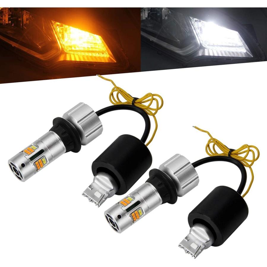 最新型T20 LEDウィンカー ポジションキット バルブ ホワイト イエロー