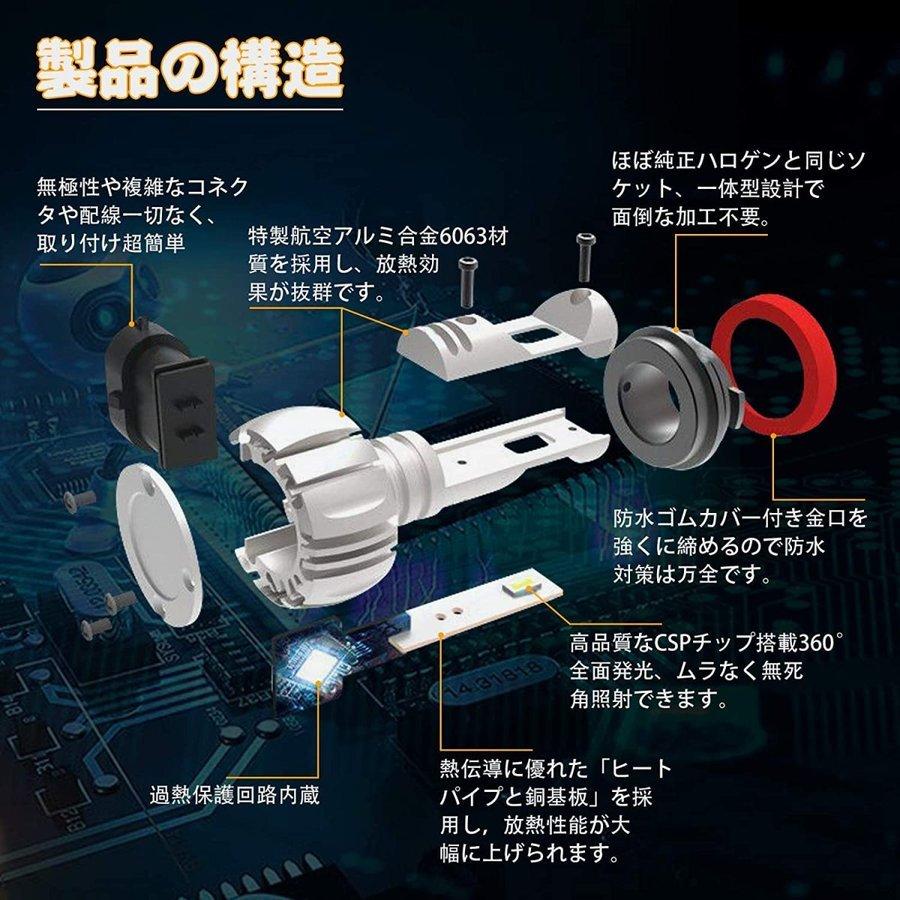 H11 H8 H16汎用 LEDフォグランプ 2色切り替え 一体型LEDバルブ 車検
