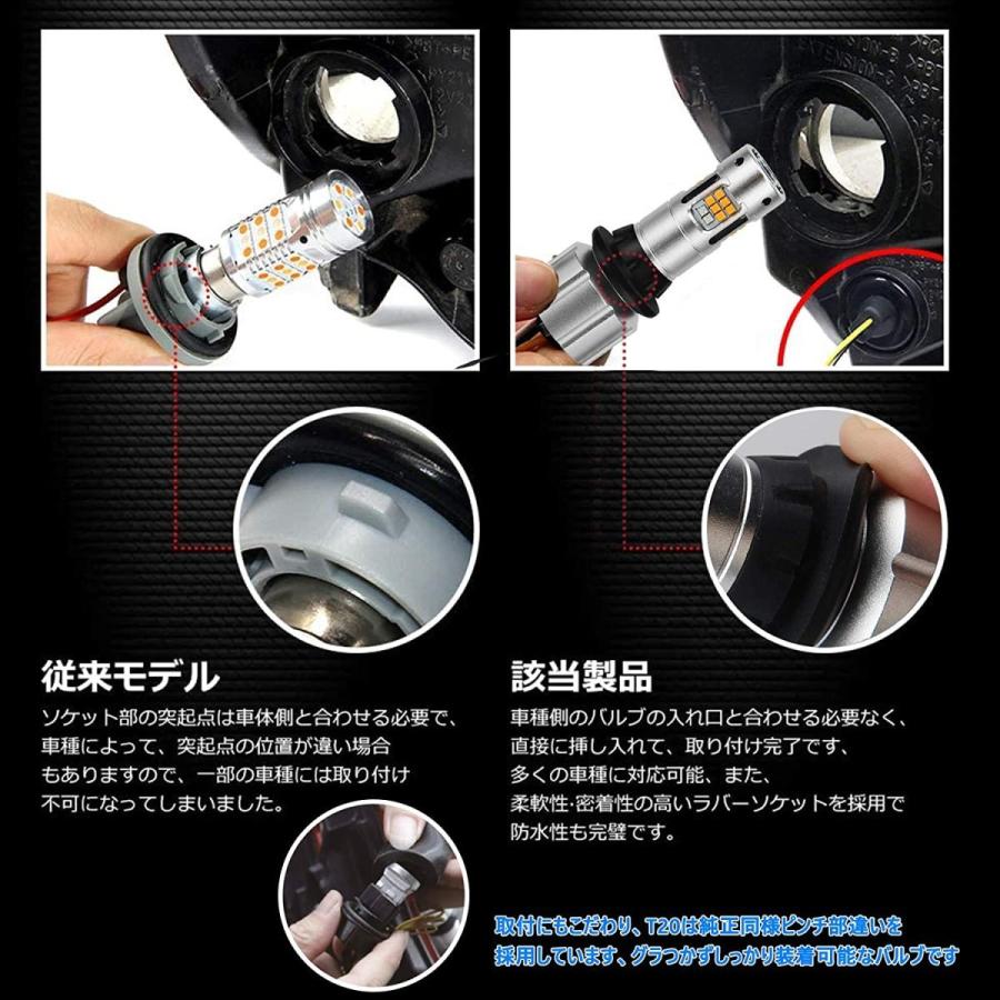T20 LEDウィンカーバルブ ウインカーポジションキット 車検対応 2色