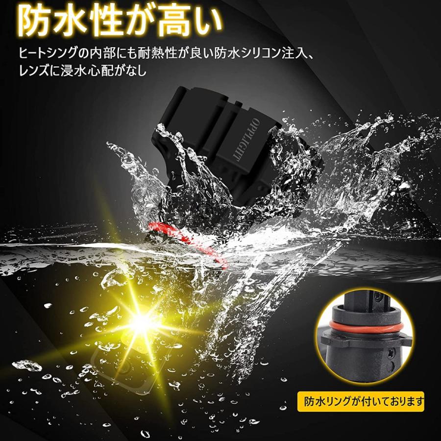 ハイエース 200系 PSX26W LEDフォグランプ 3型後期/4型/5型/6型/7型 イエロー 3000K 車検対応 6000LM ファンレス一体 カットライン 純正交換 防水｜34618｜09