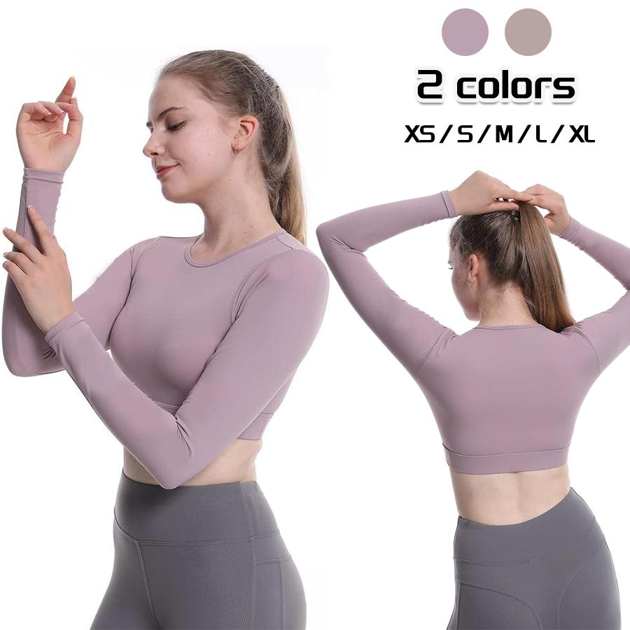 スポーツウェア レディース ヨガウェア スポーツトップス 長袖
