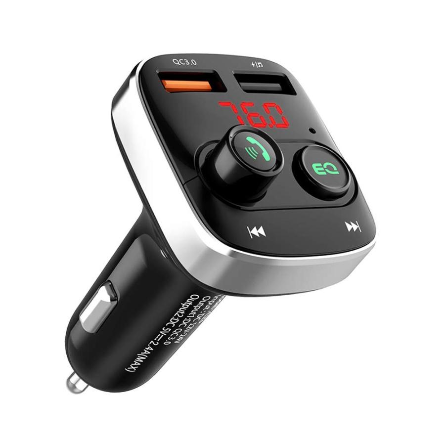 Bluetooth 4 2 高音質 ハンズフリー通話 Microsdカード Usbメモリに対応 2 Usbポート Qc3 0急速充電 ディスプレ電源オフ 12v 24v車対応 Ykp0141 三四郎市場 通販 Yahoo ショッピング