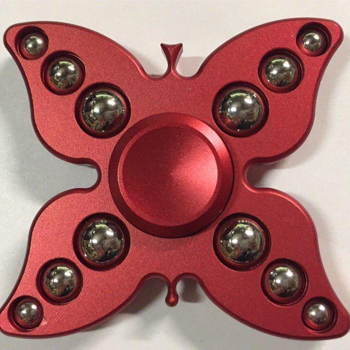ハンドスピナー 蝶 ストレス解消 高速回転 金属製 子供 大人